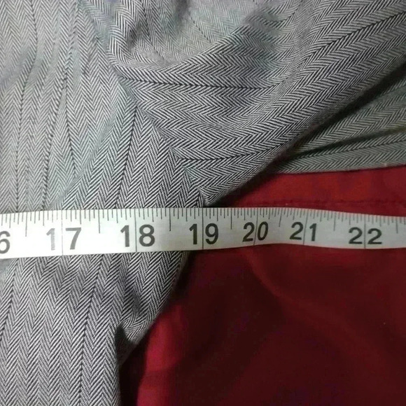 Signature By Larry Levine Blazer Women's Sz 4 Gray Preppy Work Wear Three Button - Picture 5 of 6